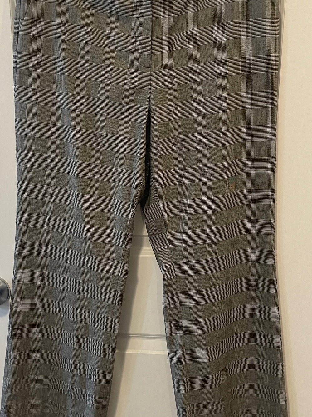 Anne Klein Black and White Glen Plaid Dress Pants